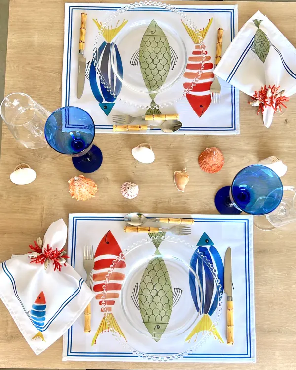 Mesa para dois com o Kit Fish