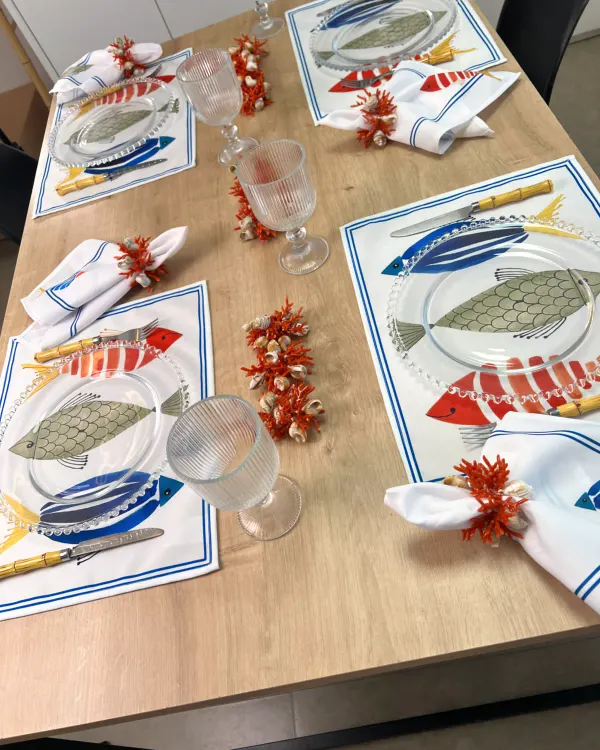 Mesa para quatro com o Kit Fish